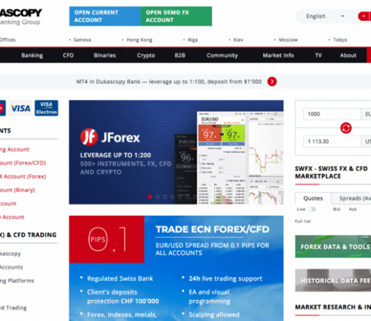مراجعة موقع التداول: Dukascopy. dukascopy