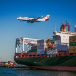 European stocks are holding at record levels. Airlines help trade, airplane, aircraft, cargo, ship, delivery, transport, container, logistics