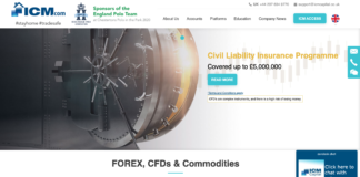 ICM Capital broker homepage