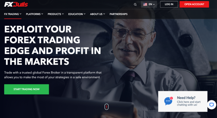FXBulls broker homepage