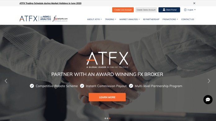 ATFX homepage