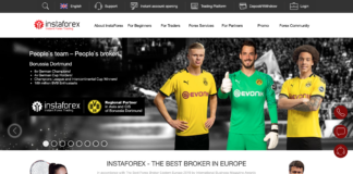 InstaForex homepage