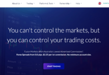 Fusion Markets homepage