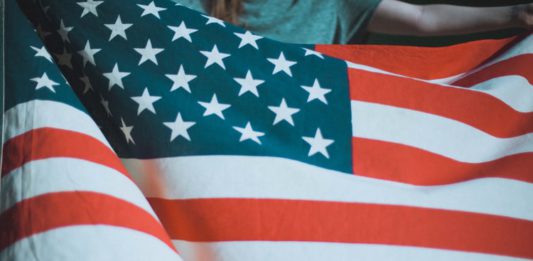 USA, flag, stocks