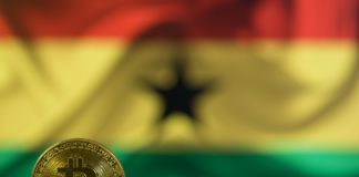 El banco central ghanés pondrá a prueba su propia criptomoneda. Tal vez en septiembre ghana, flag, cryptocurrency, digital currency