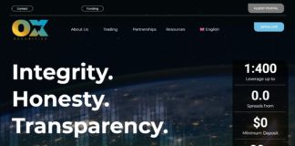 ox securities homepage
