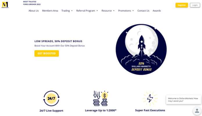 Dollars Markets is an online brokerage firm that provides reliable financial services across the globe.