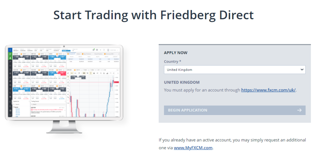 start trading with Friedberg Direct