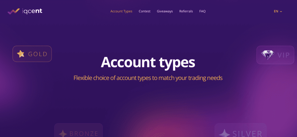 iqcent-review-account-types | ForexMag IQCent review account types on the website