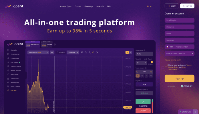 IQCent review trading platforms on the web