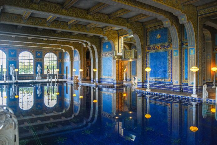 SanSimionCaUsaMarch312012RomanPoolAt Hearst Castle expensive houses residence most expensive houses