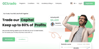 Octrado review – homepage
