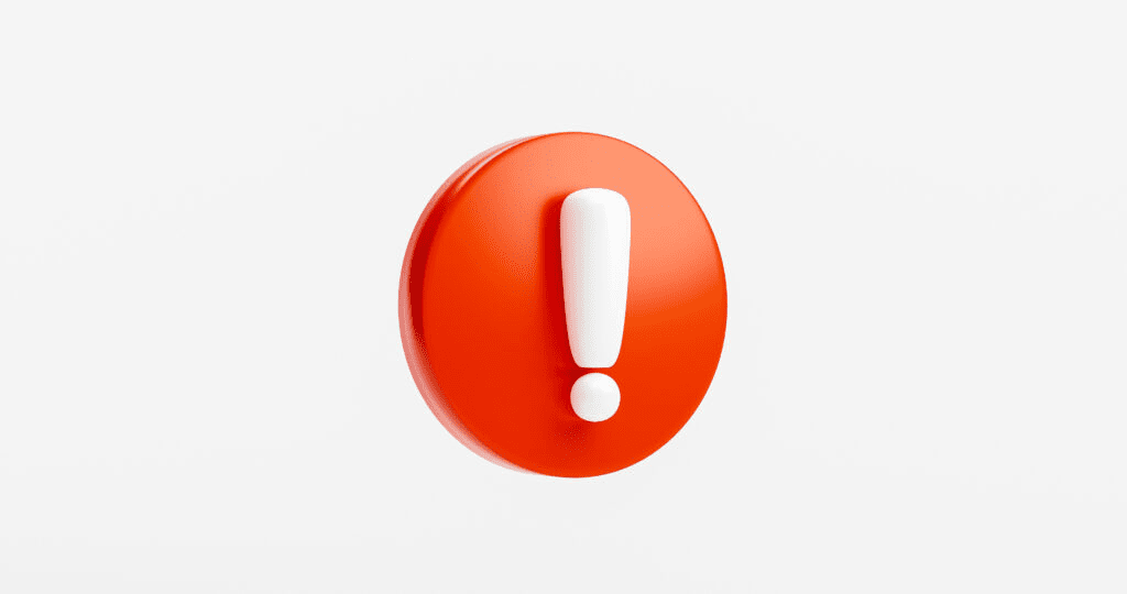 image | ForexMag Orange 3D warning button with a white exclamation mark at center